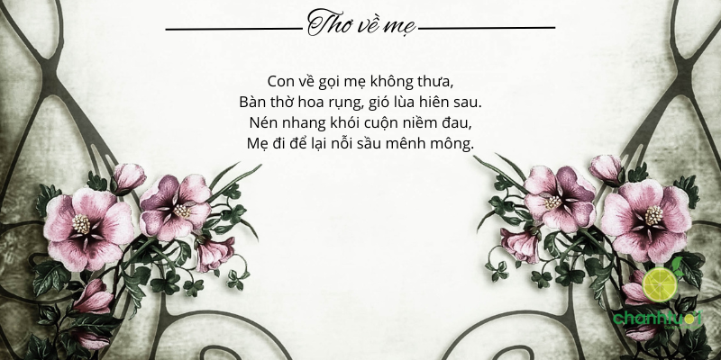 thơ ngắn về mẹ đã mất 1