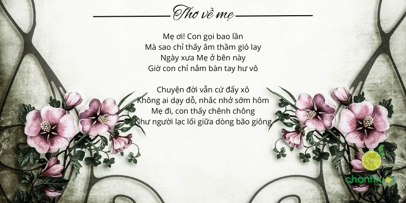 thơ ngắn về mẹ đã mất 3