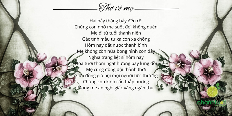thơ ngắn về mẹ đã mất 4