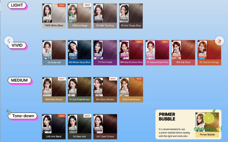 _thuốc nhuộm tóc Mise En scène Hello Bubble 4