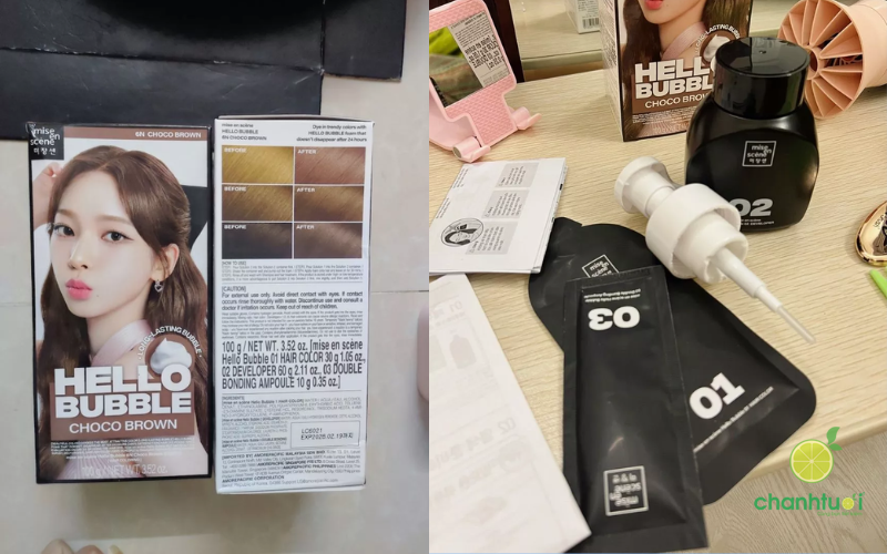 _thuốc nhuộm tóc Mise En scène Hello Bubble 5