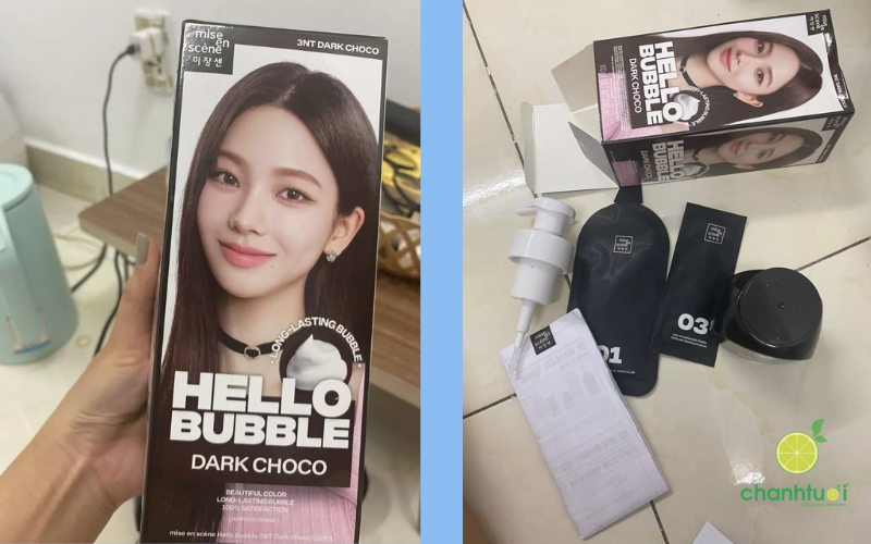 _thuốc nhuộm tóc Mise En scène Hello Bubble 6