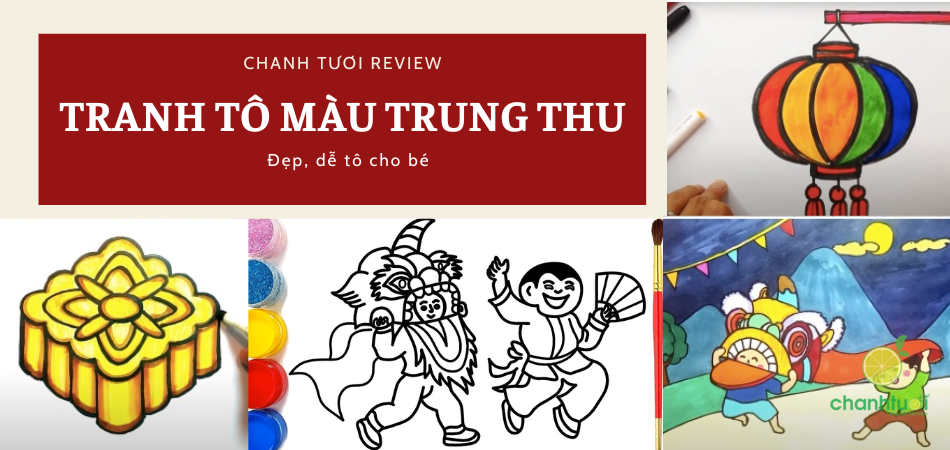 50+ mẫu tranh tô màu Trung thu đẹp và dễ tô cho bé 2026