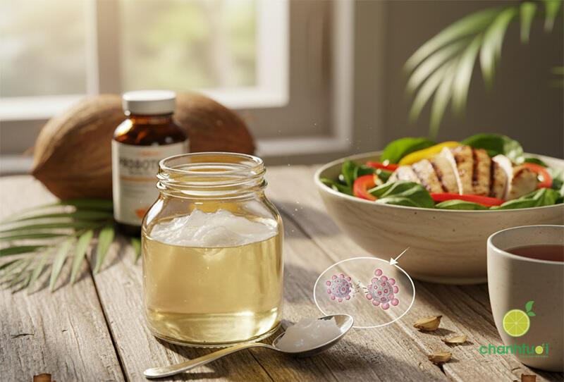 uống dầu dừa trị nấm Candida có thật không