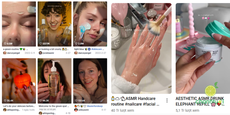 xu hướng chăm sóc da asmr 1