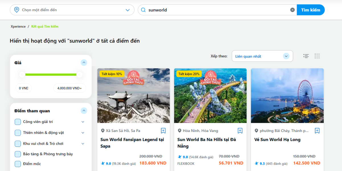 cách đặt vé sunworld online 6