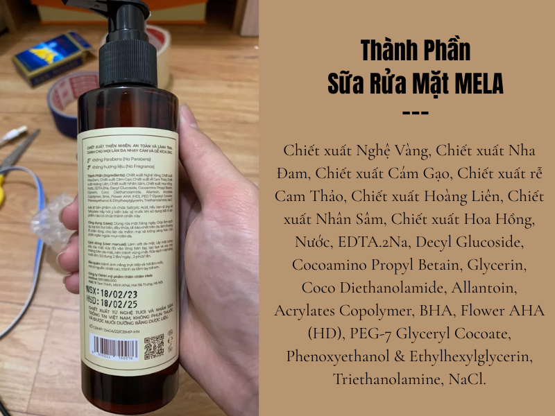 Sữa Rửa Mặt Nghệ Nhân Sâm MELA