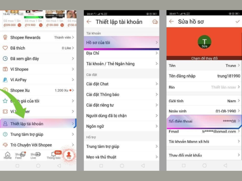 thay đổi số điện thoại Shopee-1
