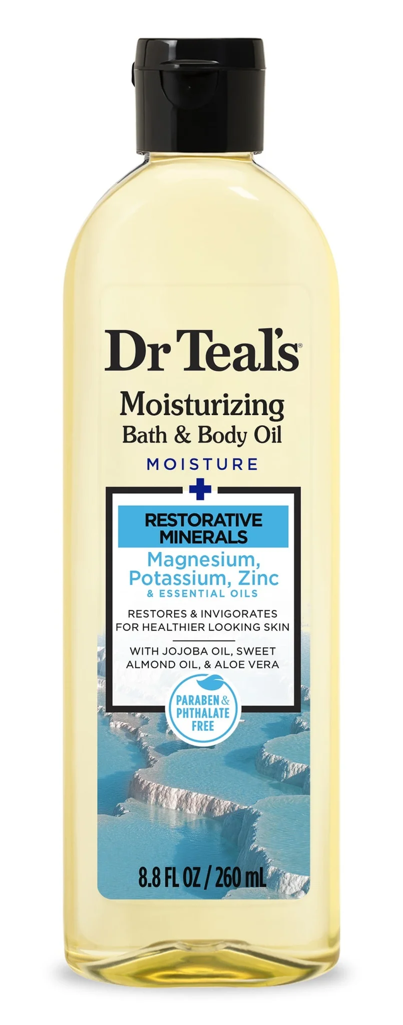Dưỡng ẩm Dr. Teal's Moisturizing Bath & Body Oil Restorative Minerals