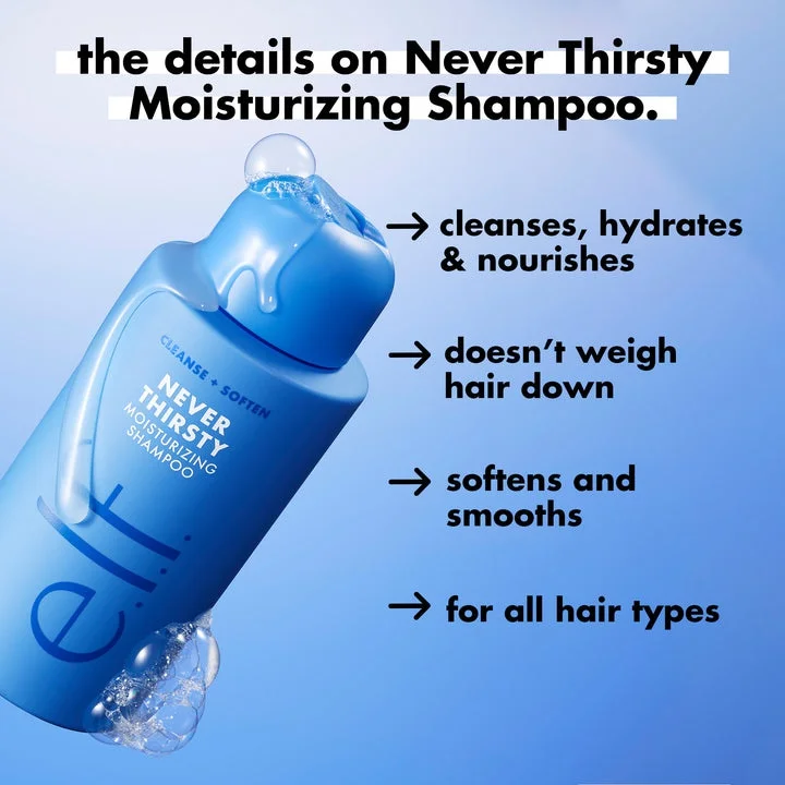 e.l.f. Never Thirsty Moisturizing Shampoo