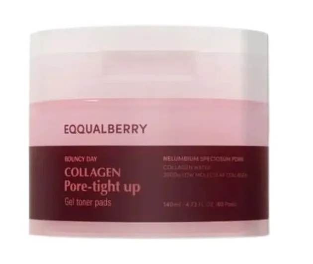 Eqqualberry Collagen Pore-tight Up Gel Toner Pads