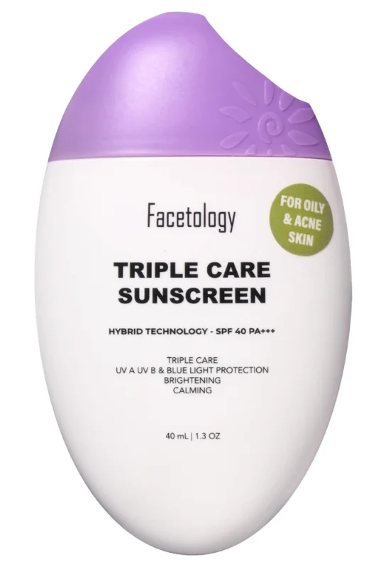 Facetology Triple Care Sunscreen For Oily Skin SPF 40 +++ - New Formula