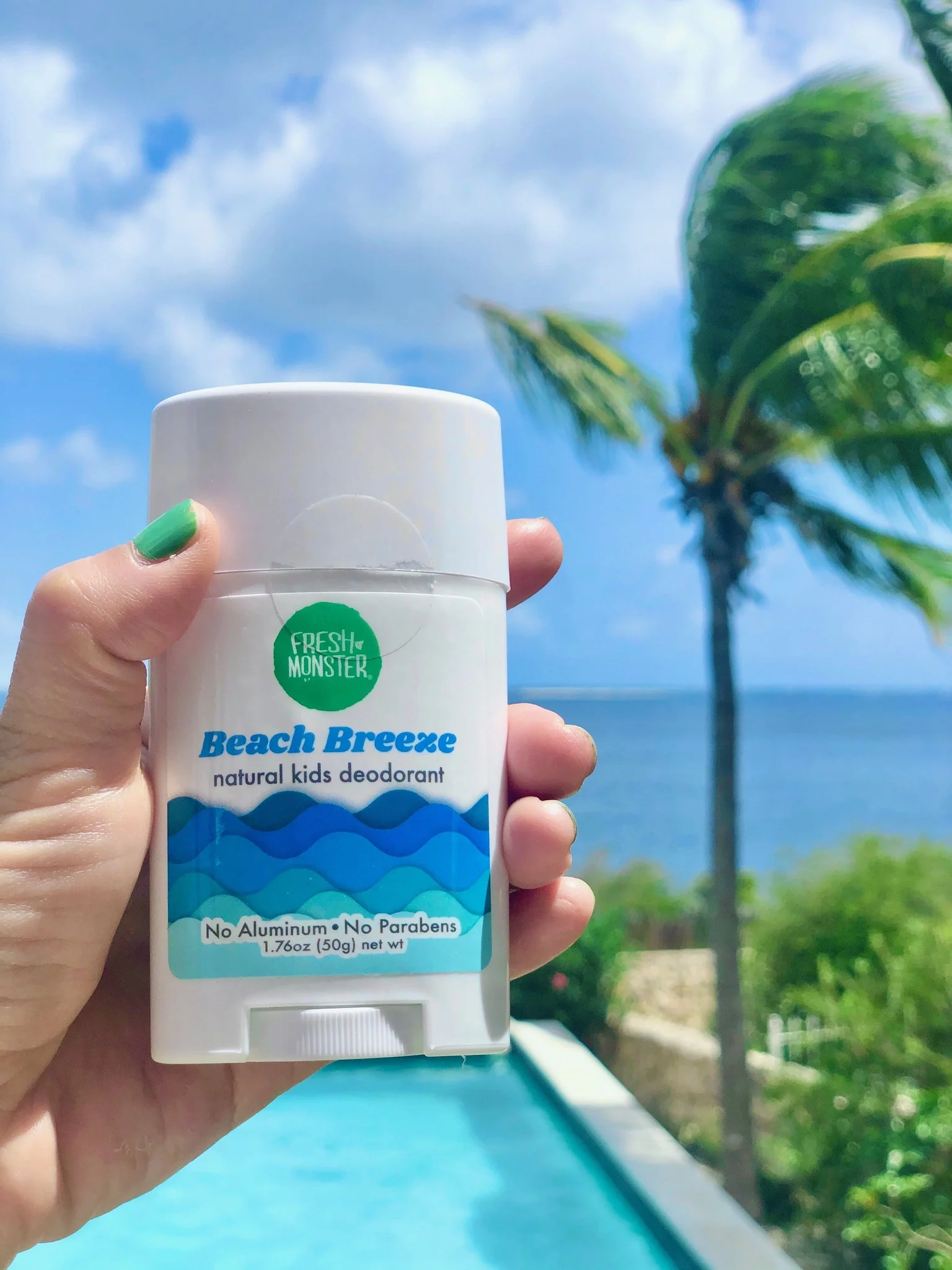 Fresh Monster Natural Deodorant for Kids Beach Breeze Natural Kids Deodorant
