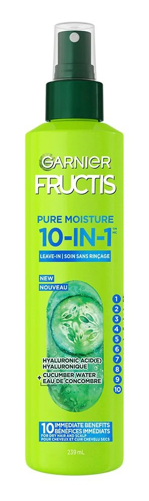 Xịt dưỡng tóc Garnier Fructis Pure Moisture 10 In 1 Spray With Hyaluronic Acid