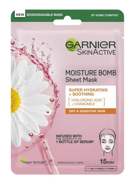 Garnier Moisture Bomb Chamomile And Hyaluronic Acid Sheet Mask