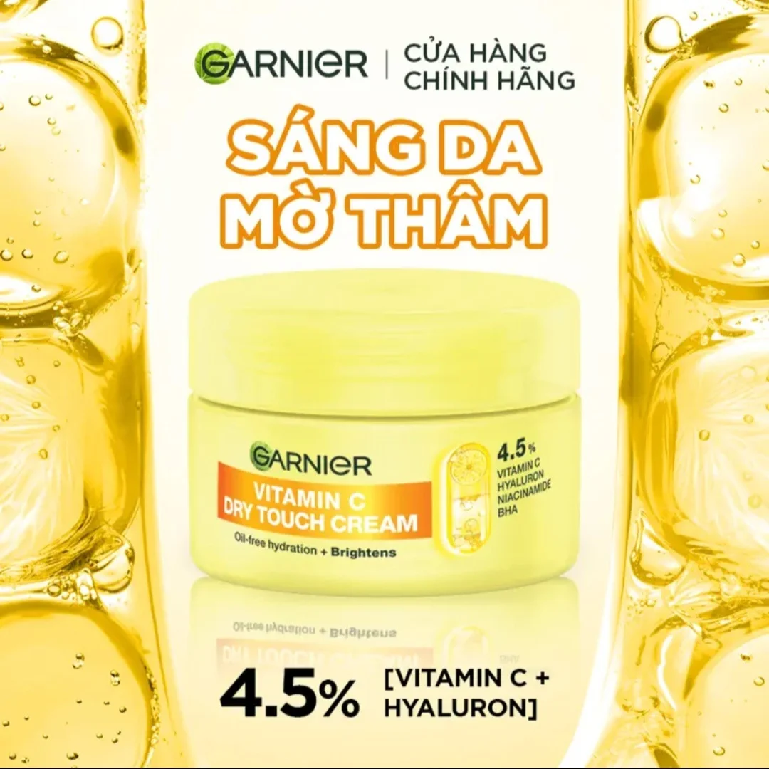 Gel dưỡng ẩm Garnier Vitamin C Dry Touch Gel