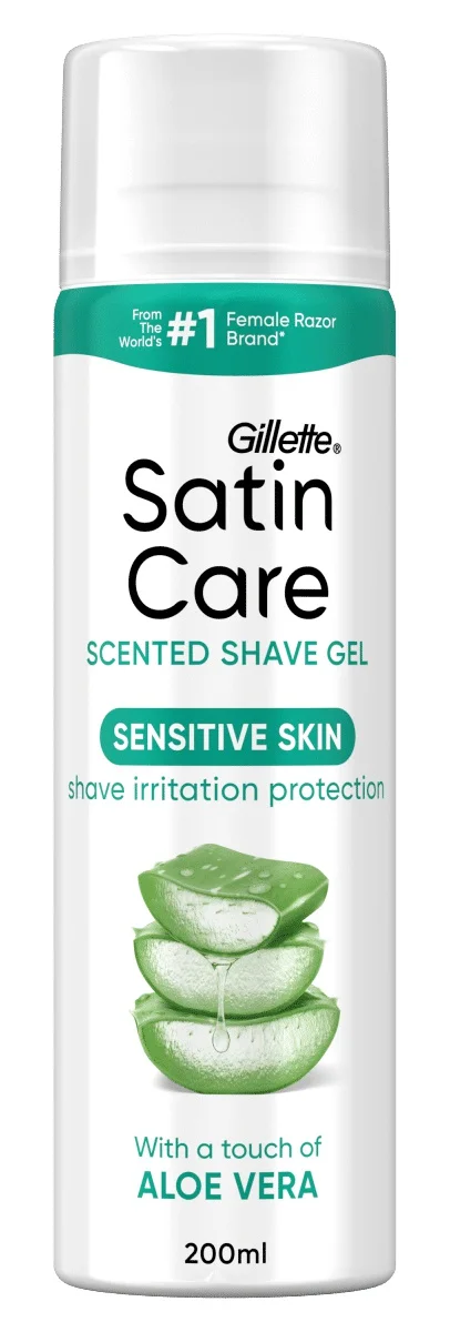Gillette Satin Care Scented Shave Gel Sensitive Skin With A Touch Of Aloe Vera