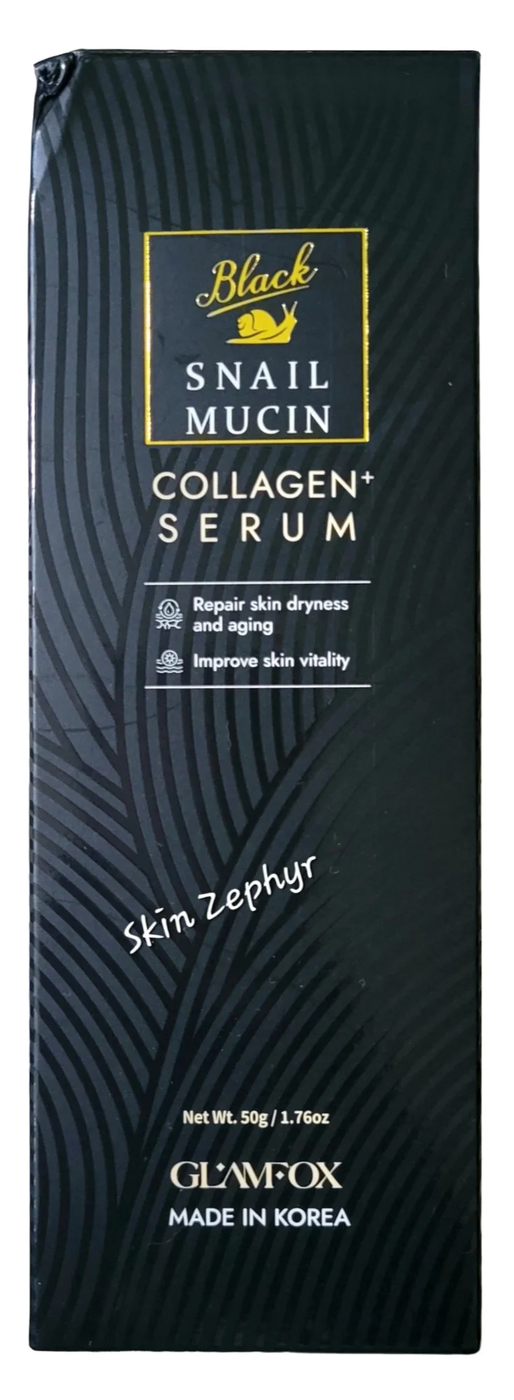 Tinh chất glamfox Black Snail Mucin Collagen Serum