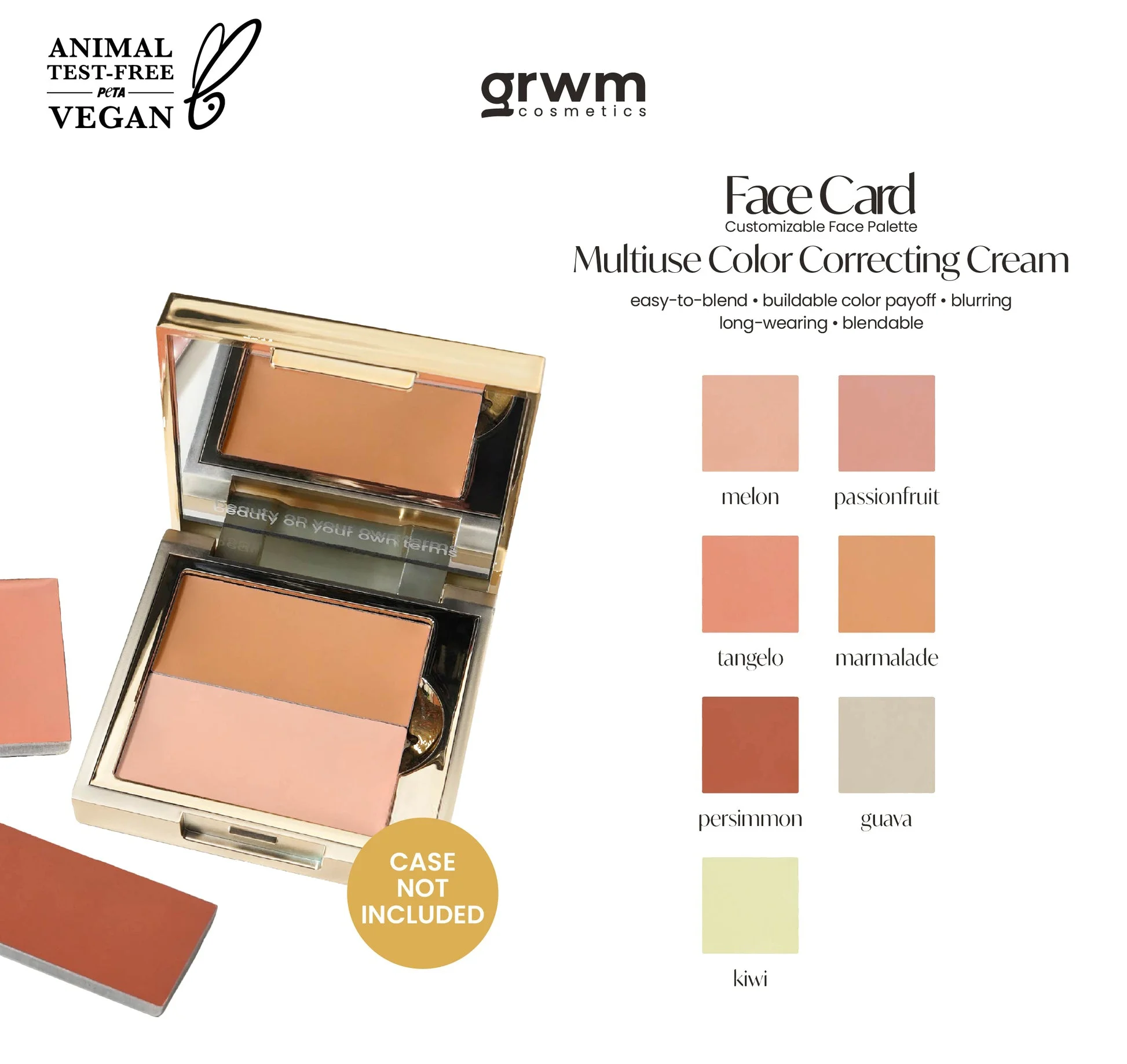 GRWM Cosmetics Face Card Multiuse Mini Color Correcting Cream