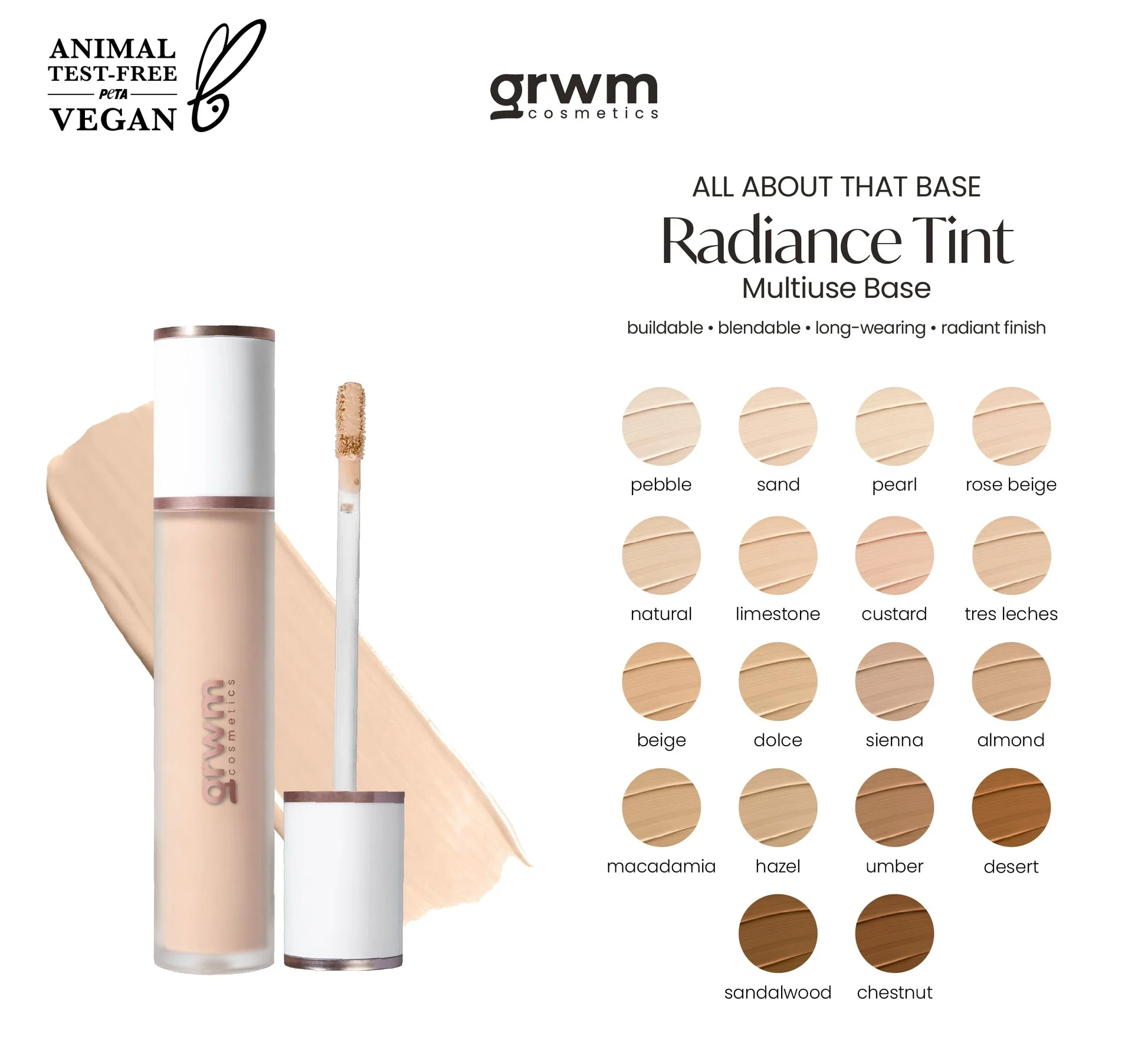 GRWM Cosmetics Radiance Tint Multiuse Base Concealer 12ml