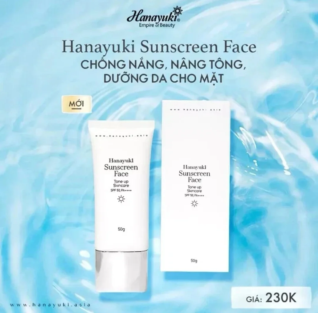 Kem chống nắng Hanayuki Tone-up Sunscreen Face