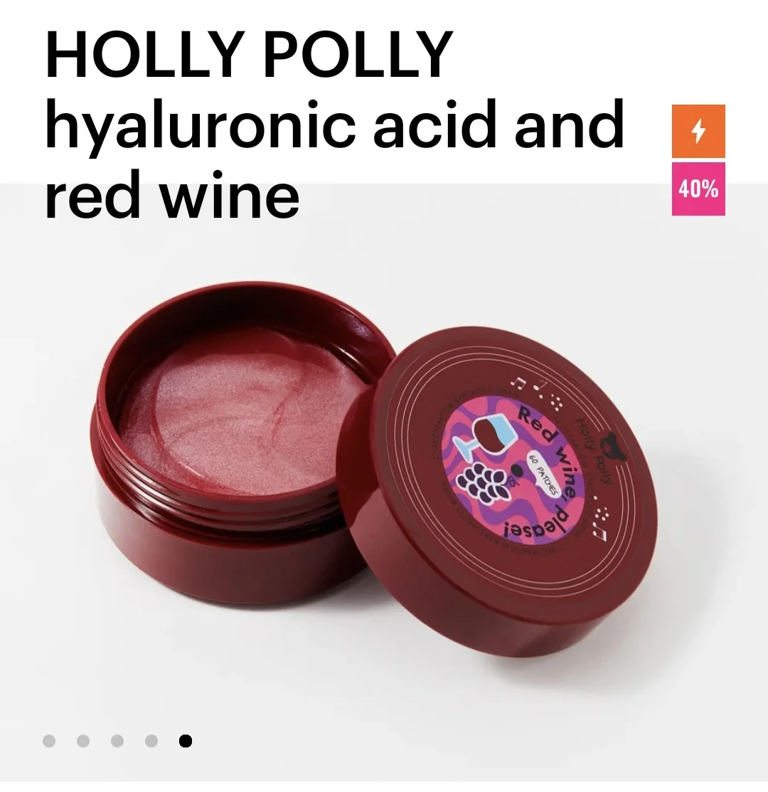 Holly polly Hyaluronic Acid And Red Wine Eye Patches