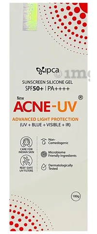 Ipca Laboratories Acne-UV Advanced Light Protection Silicone Sunscreen Gel SPF 50+ Pa++++