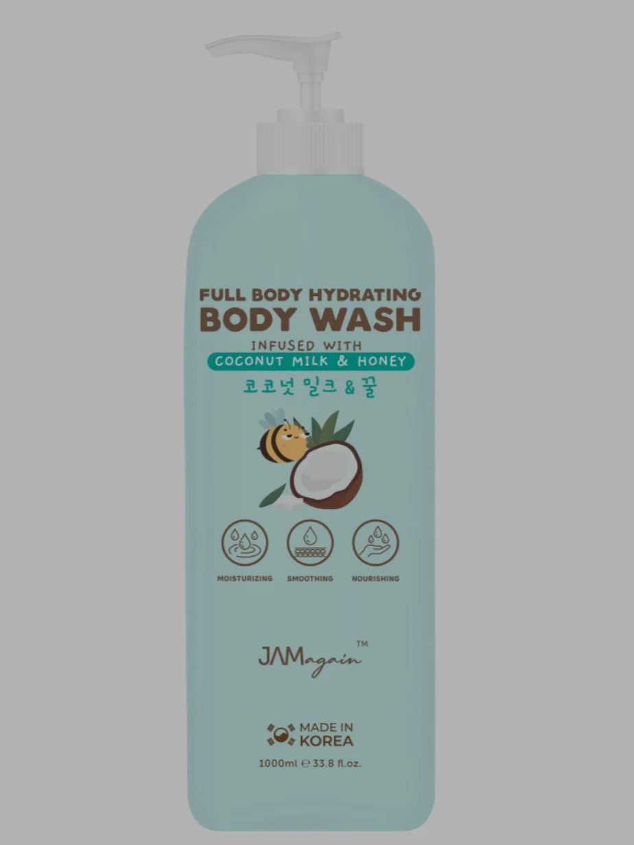 JAMagain Full Body Hydrating Body Wash Coconut Milk & Honey