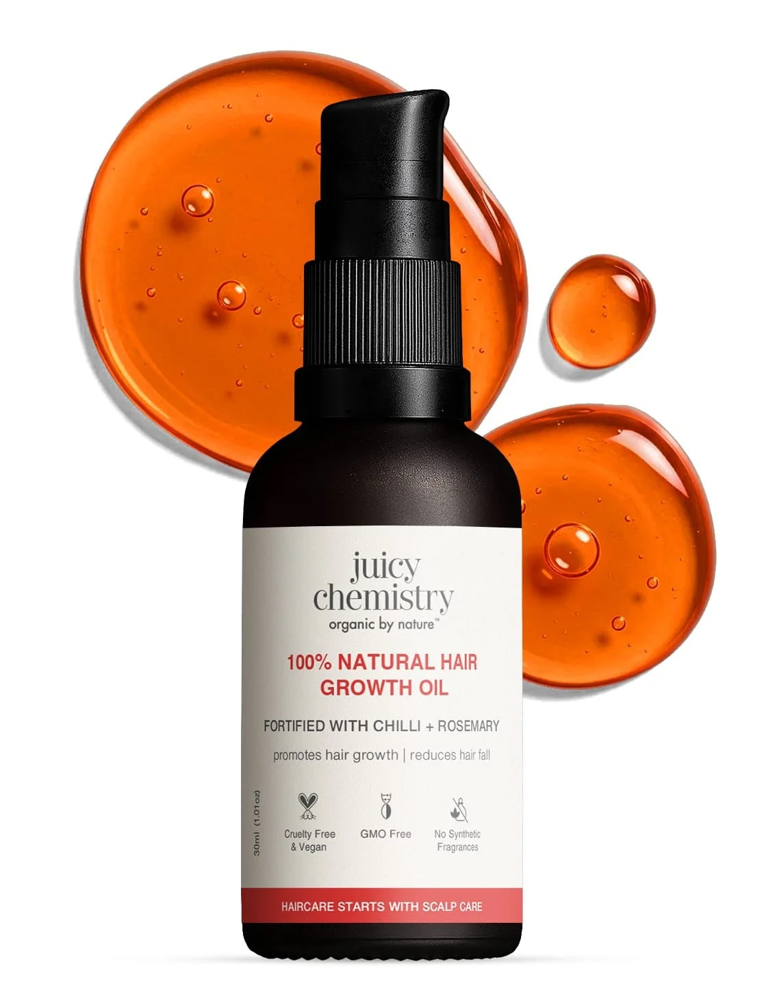 juicy chemistry 100% Natural Hair Growth Oil With Chilli + Rosemary