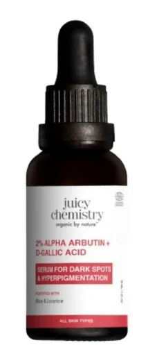 juicy chemistry 2% Alpha Arbutin + D-gallic Acid Natural Face Serum