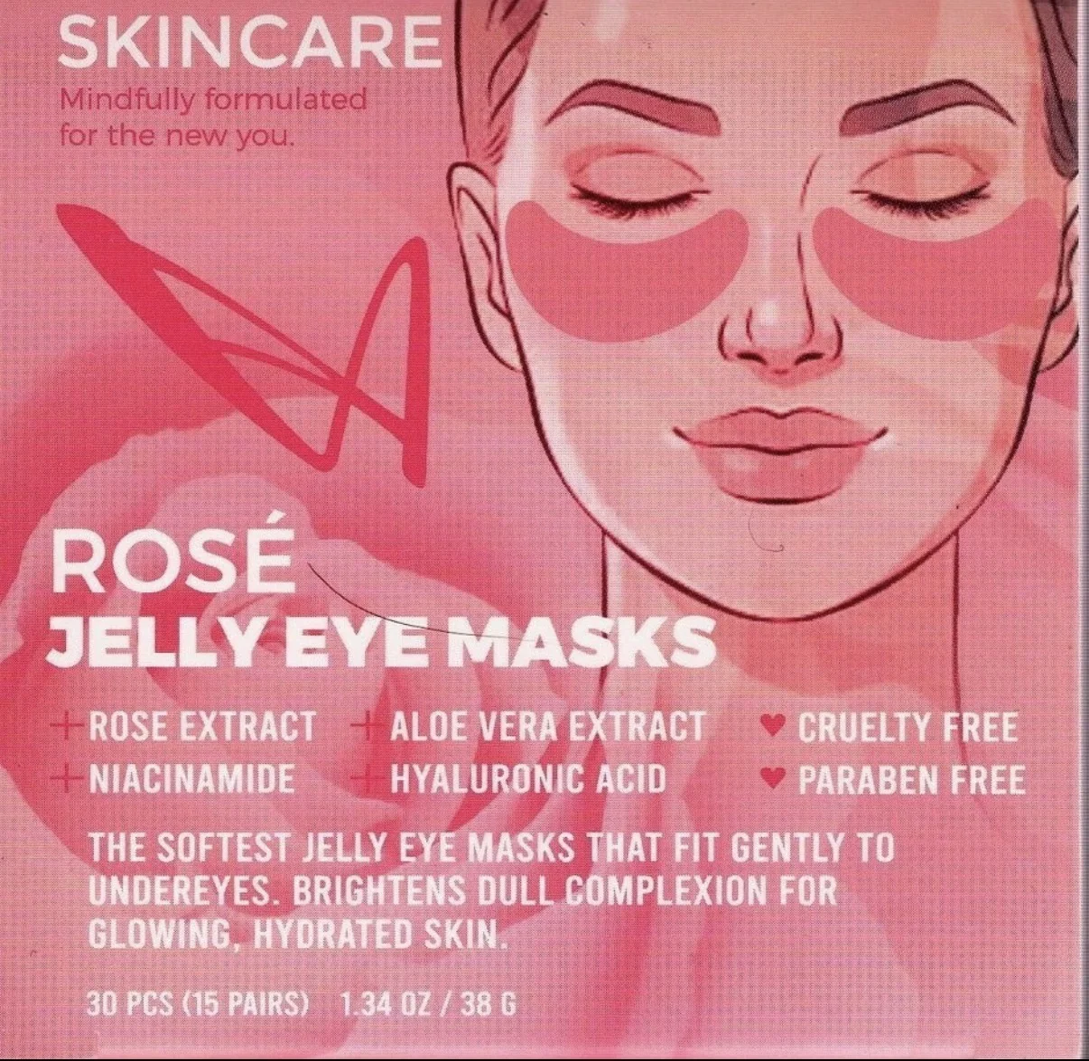 LA Splash Rosé Jelly Eye Masks
