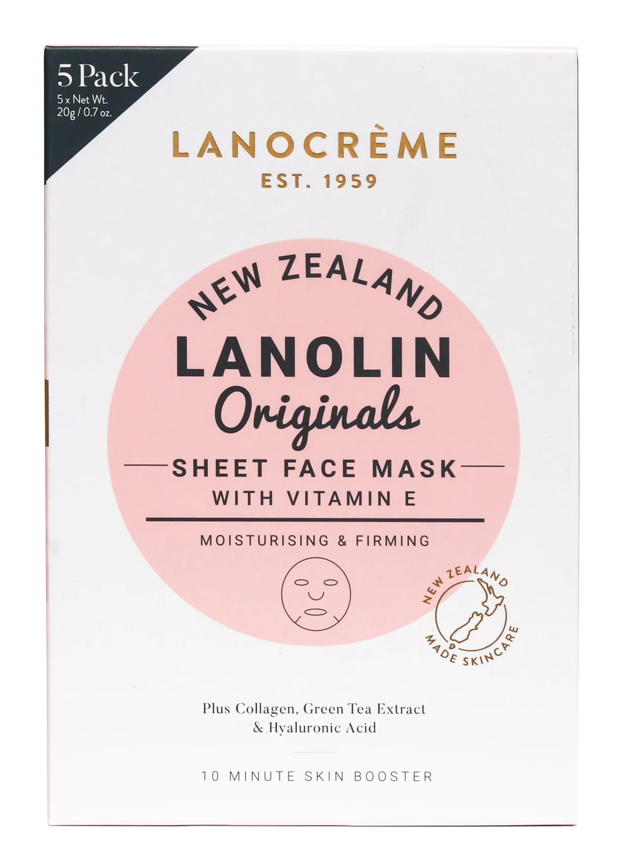 Lanocreme Lanolin Originals Sheet Mask With Vitamin E