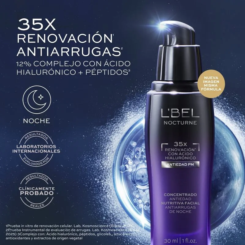 L'BEL Nocturne 35x Renovación Con Ácido Hialurónico Antiedad Pm