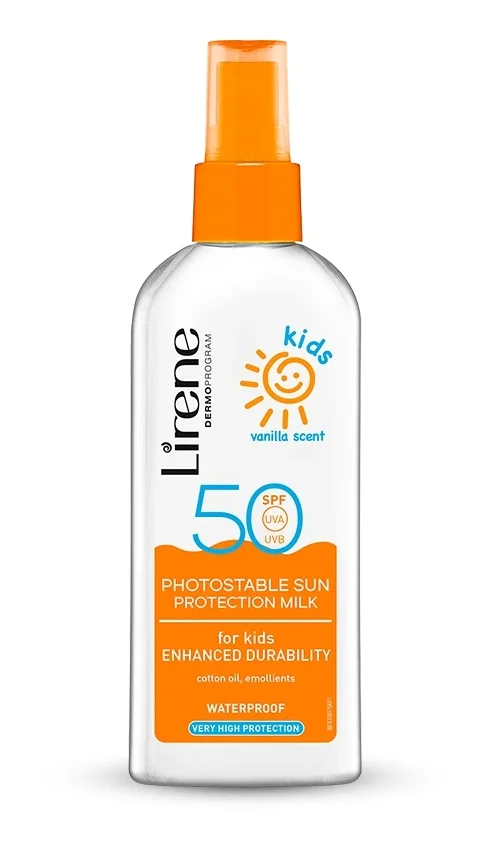 Lirene Sun Kids Photostable Sun Protection Milk For Kids With Vanilla Scent SPF 50
