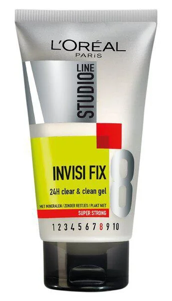 Gel giữ nếp tóc lên đến 24h L'Oreal Paris Studio Line Invisi Fix 24H clear & clean gel Super Strong No. 8