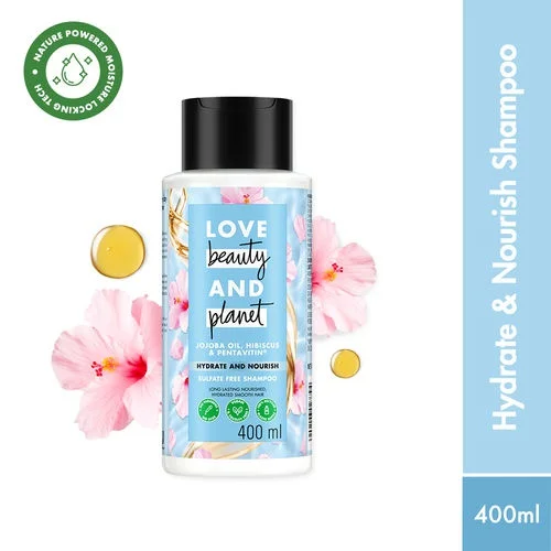 Love beauty and planet Jojoba Oil, Hibiscus & Pentavitin Hydrate & Nourish Shampoo