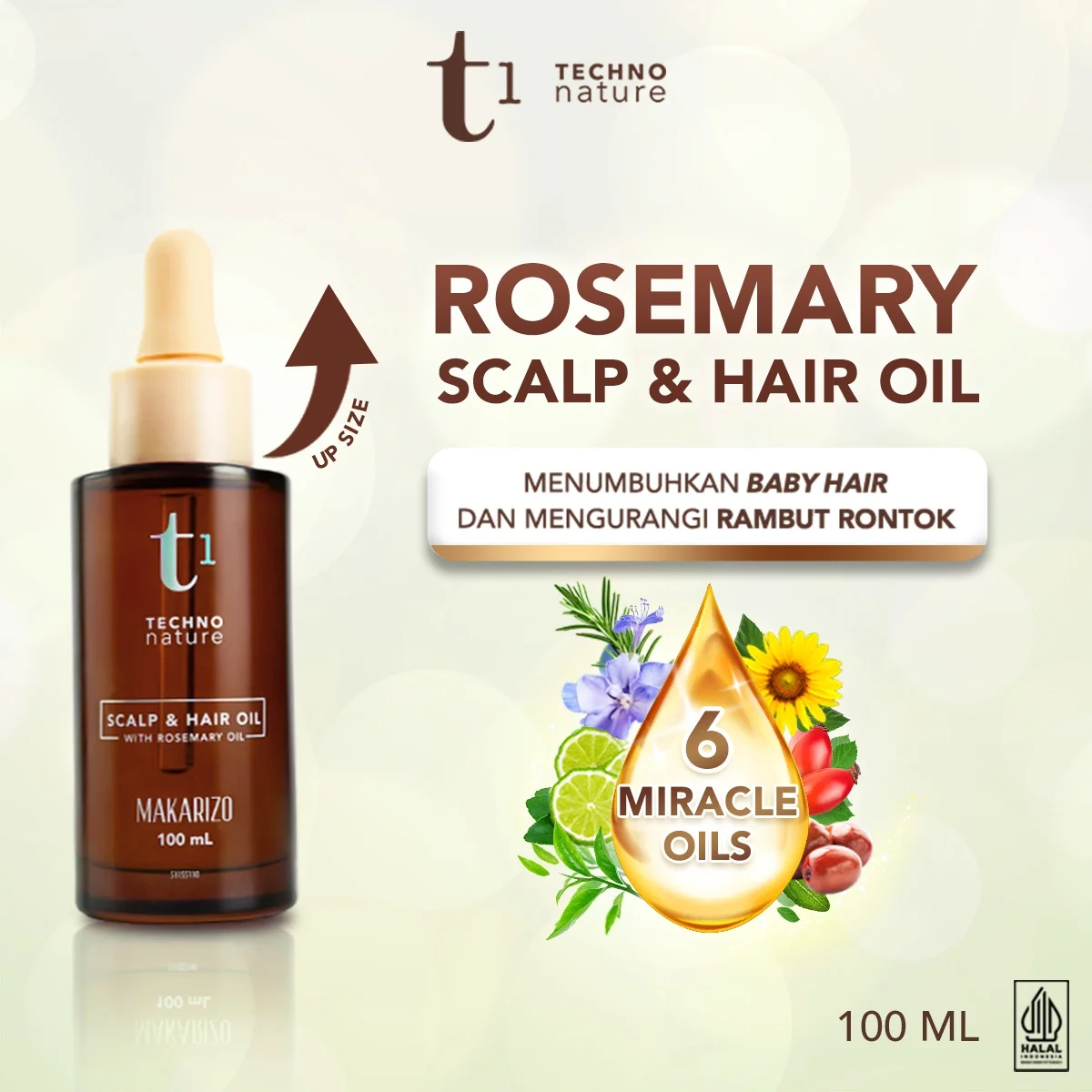 Makarizo T1 Techno Nature Rosemary Scalp & Hair Oil