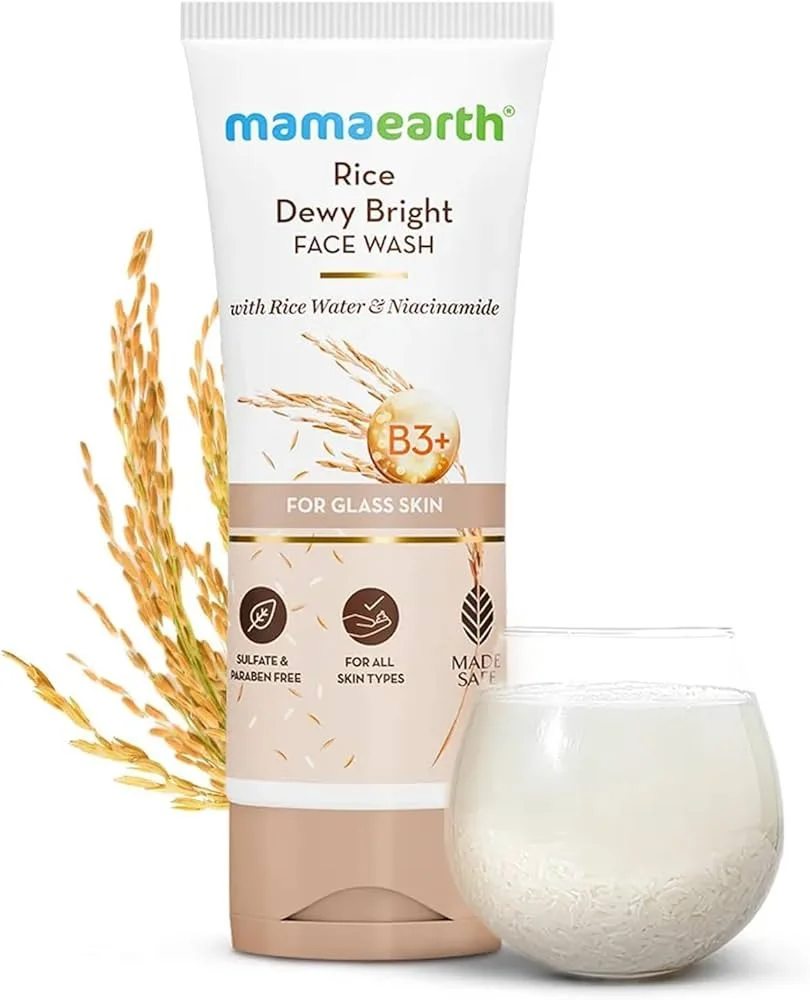 Mamaearth Rice Dewy Bright Face Wash
