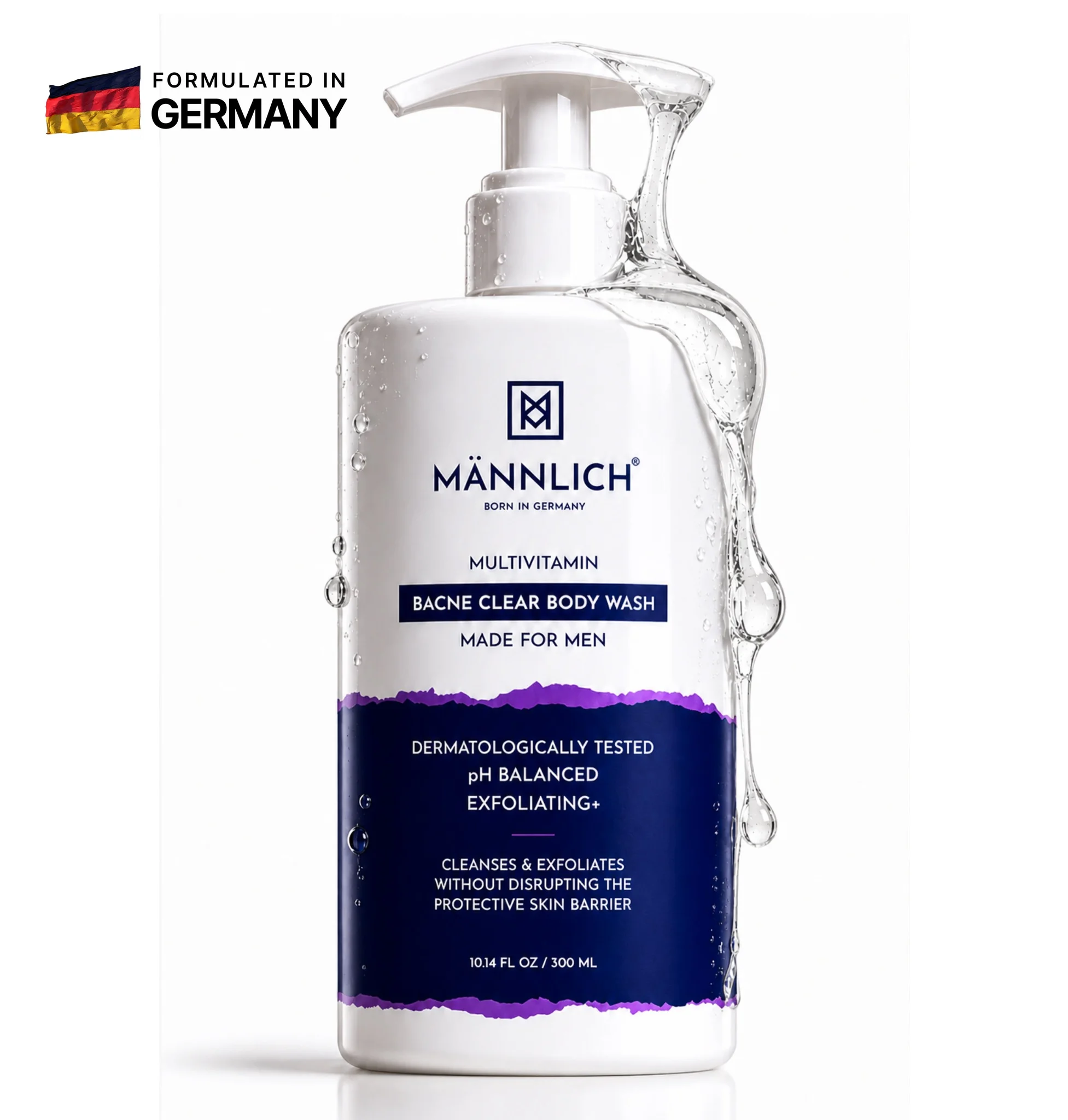 Mannlich Multivitamin Bacne Clear Body Wash