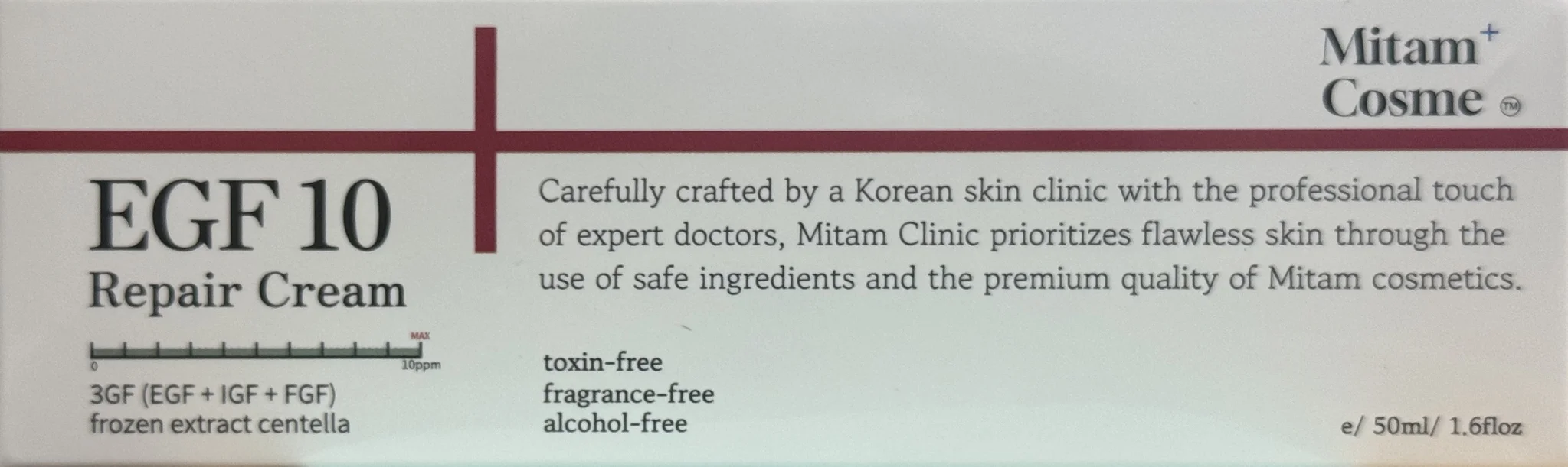 Mitam Cosme Egf 10 Repair Cream