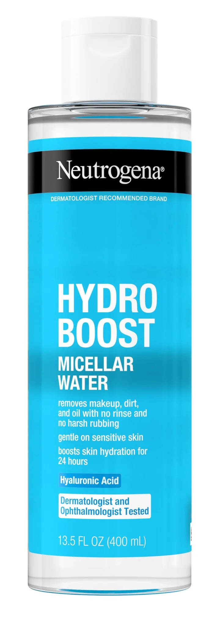 Nước tẩy trang Neutrogena Hydro Boost Micellar Water, Effective Face Cleansing with Hyaluronic Acid, Gentle Makeup Remover, Moisturising Micellar Cleansing Water for All Skin Types