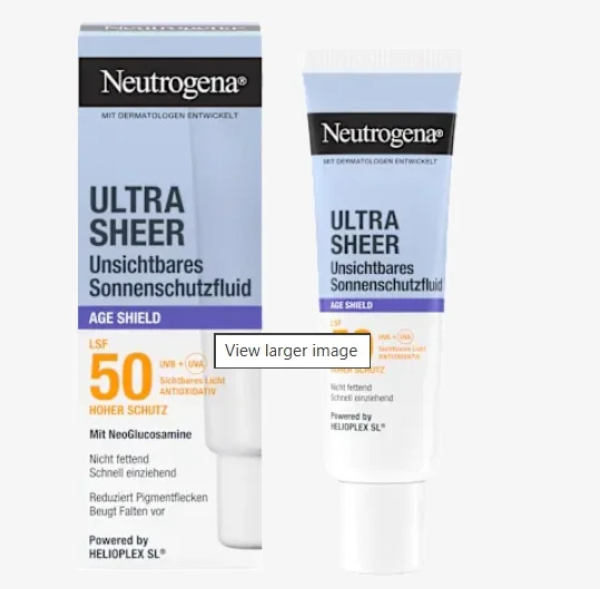 Kem chống nắng Neutrogena Sunscreen Facial Fluid, Ultra Sheer Age Shield, SPF 50