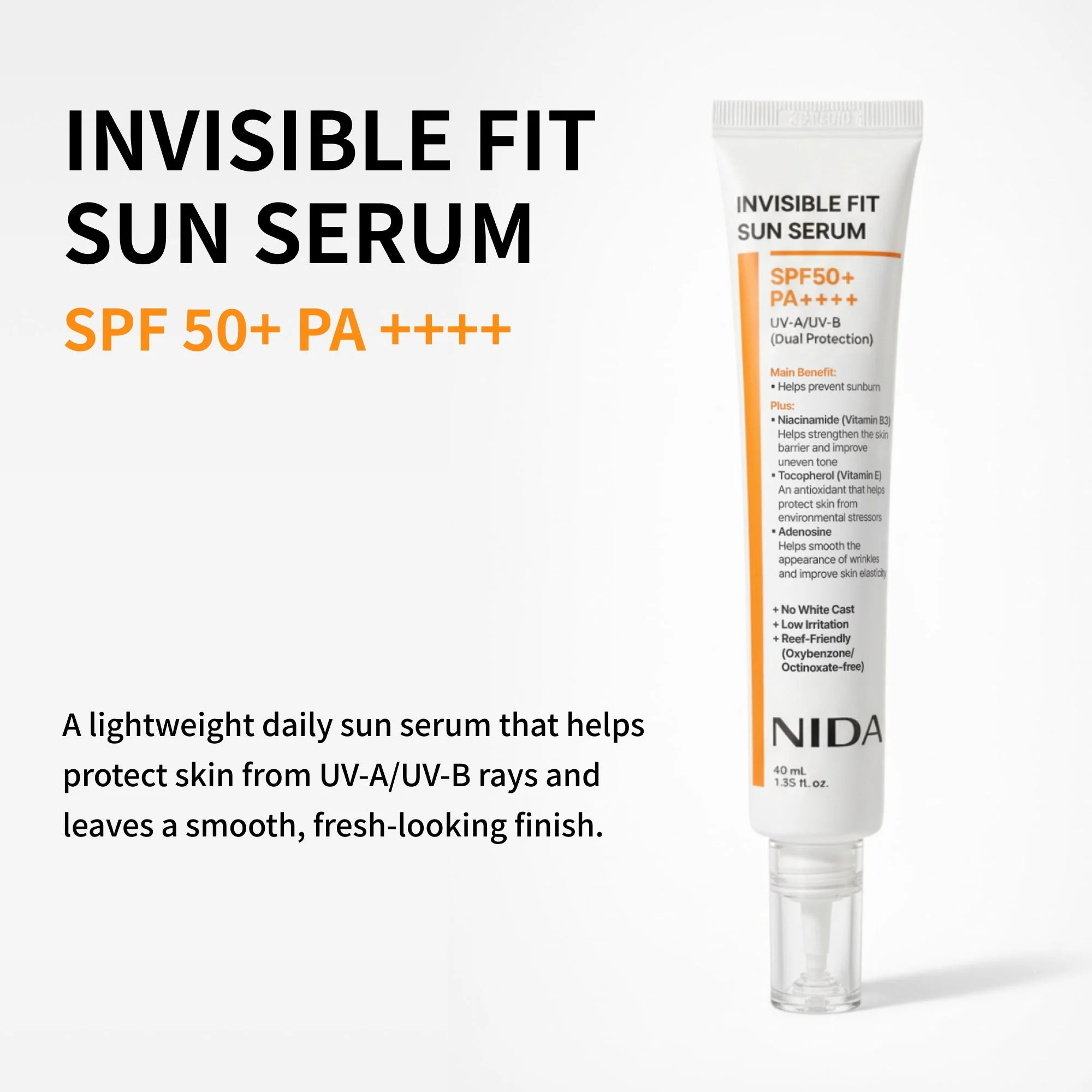 Tinh chất Nida Invisible Fit Sun Serum