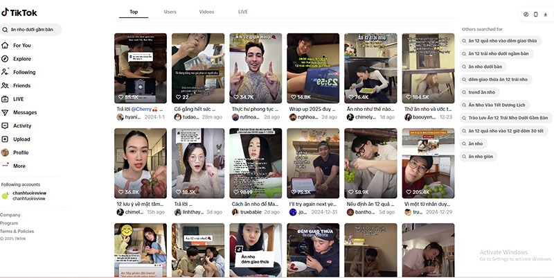 ăn nho dưới gầm bàn 11