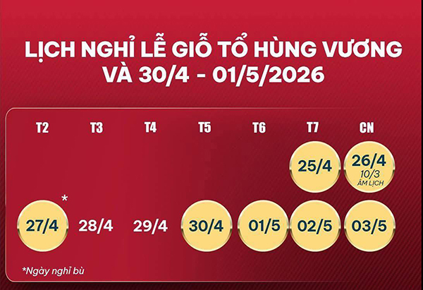 bao nhiêu ngày nữa đến giỗ tổ hùng vương