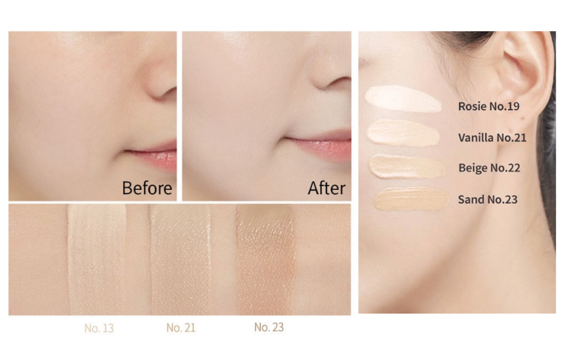 BB Cream Missha bảng màu