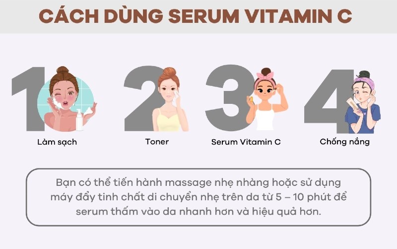 cách dùng serum vitamin C 2