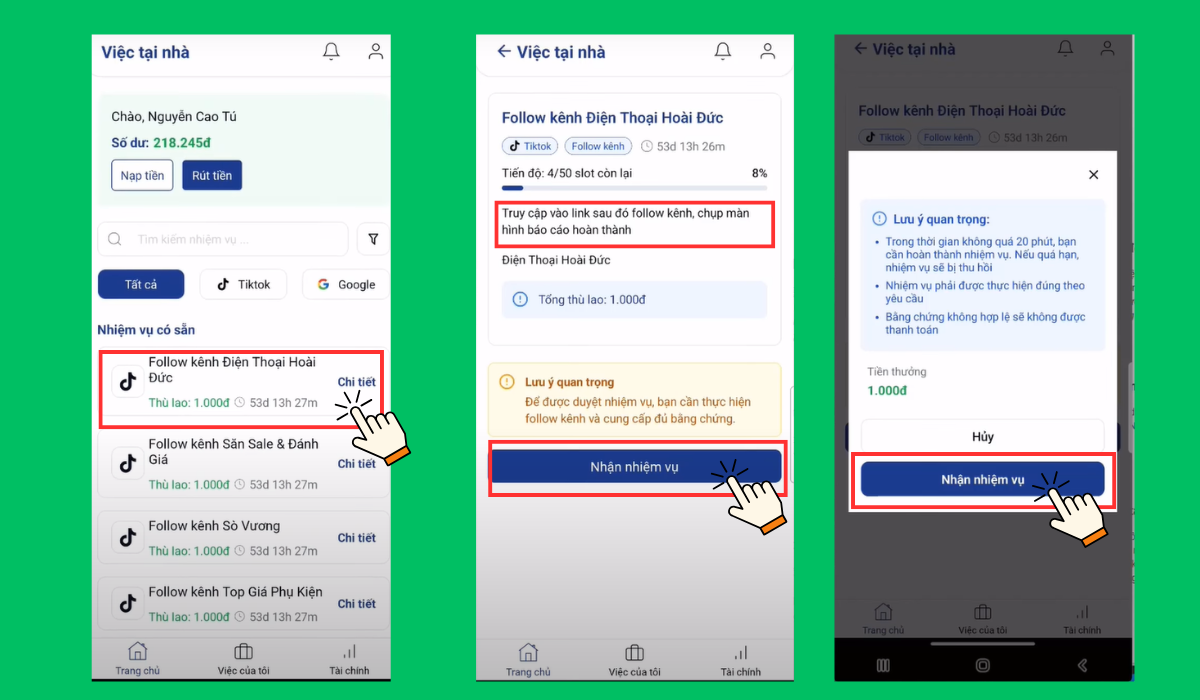 Cách kiếm thêm thu nhập với app việc tại nhà trên điện thoại 2