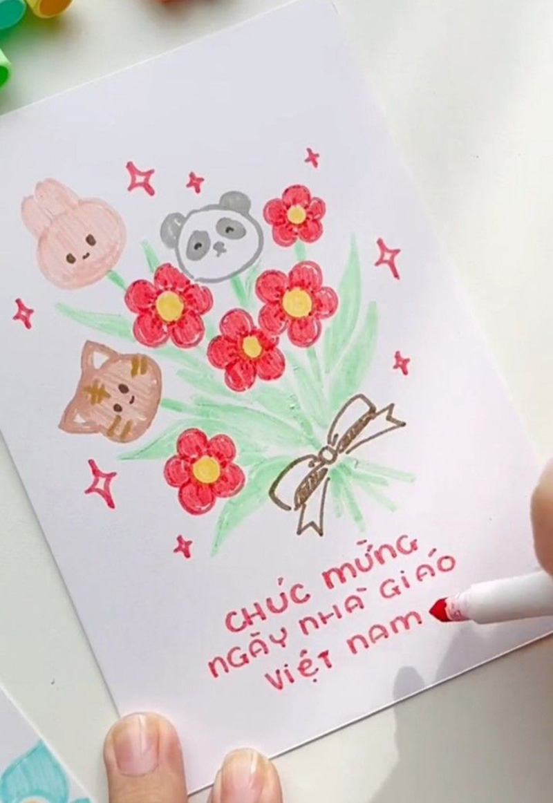 cách vẽ thiệp 20-11 1