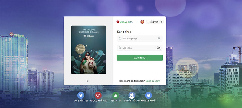 khóa thẻ tín dụng VPBank 3